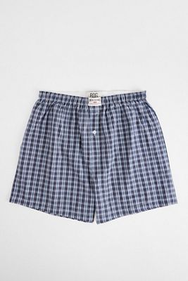 Boxer a Quadri Blu e Navy BDG