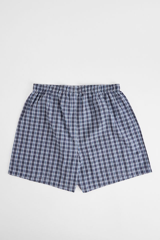 Shorts Tipo Boxer a Cuadros Azul Marino y Azul BDG #2