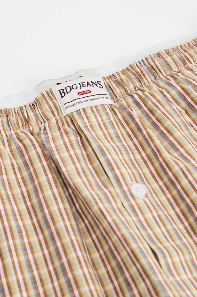 BDG Karierte Boxershorts in Stein & Salbei #2