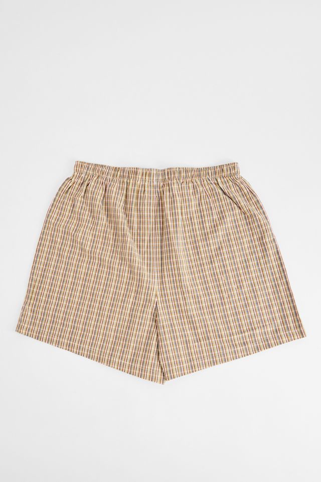BDG Karierte Boxershorts in Stein & Salbei #1