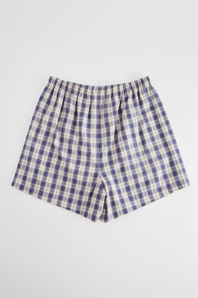 Short boxer à carreaux bleu marine BDG #2