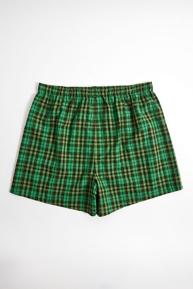 Jaded London Green Check Boxers | Urban Outfitters UK