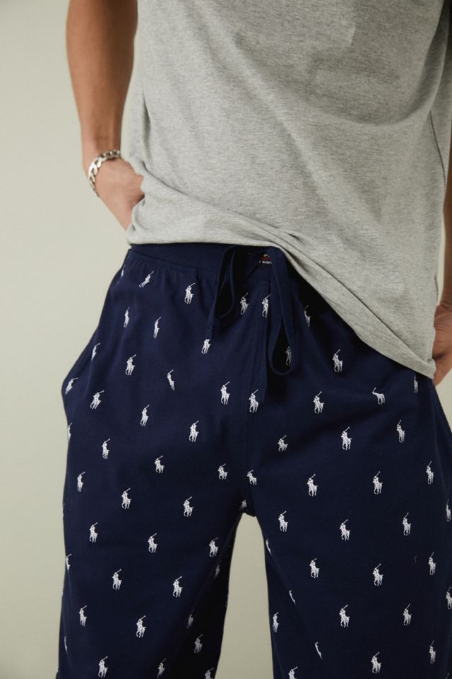 Polo Ralph Lauren Navy Allover Pony Cotton Joggers