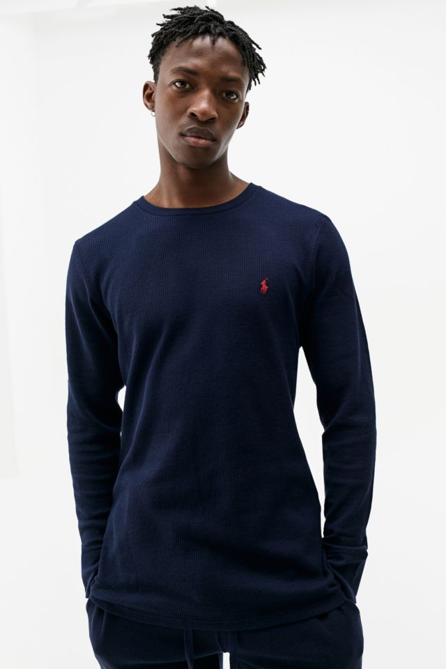 Polo Ralph Lauren Navy Waffle Knit Lounge Jumper