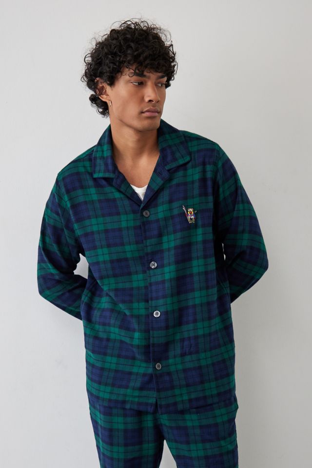 Polo Ralph Lauren PJ Navy Check Bear Set