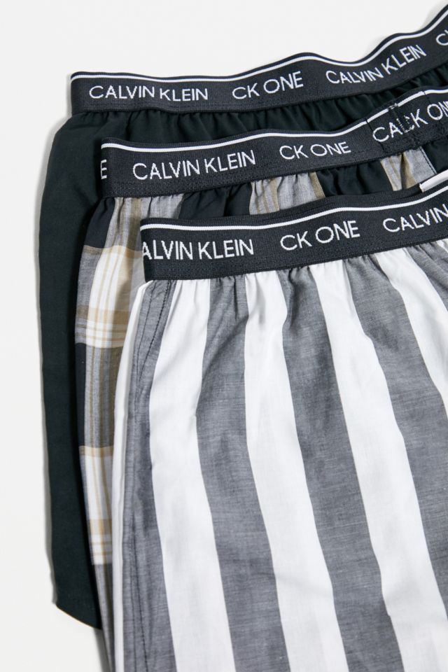 Calvin Klein Slim Fit Stripe & Plaid Boxer Trunks 3-Pack | Urban ...