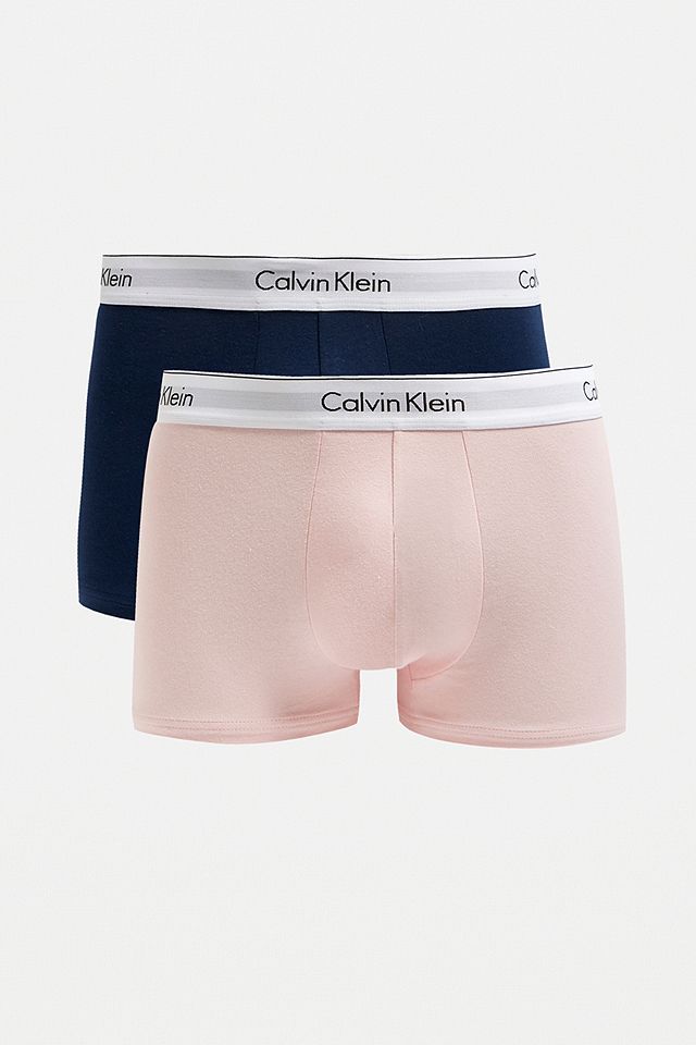 Calvin Klein Navy and Pink Boxer Trunks 2-Pack