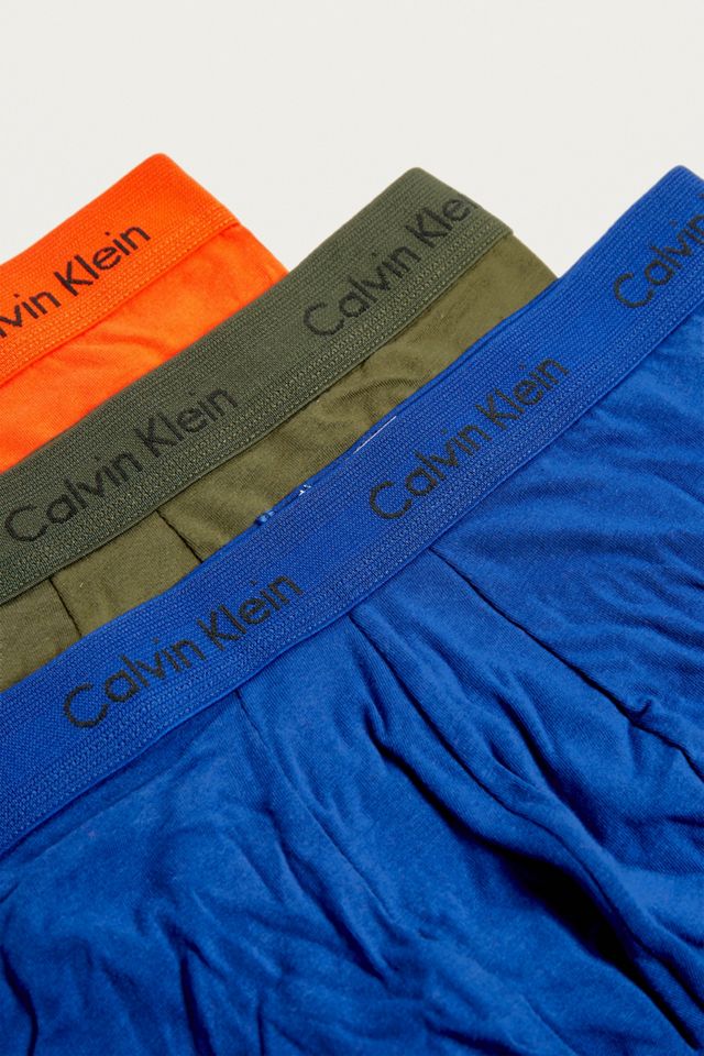 Calvin Klein Blue, Green and Orange Low Rise Boxer Trunks 3-Pack #2