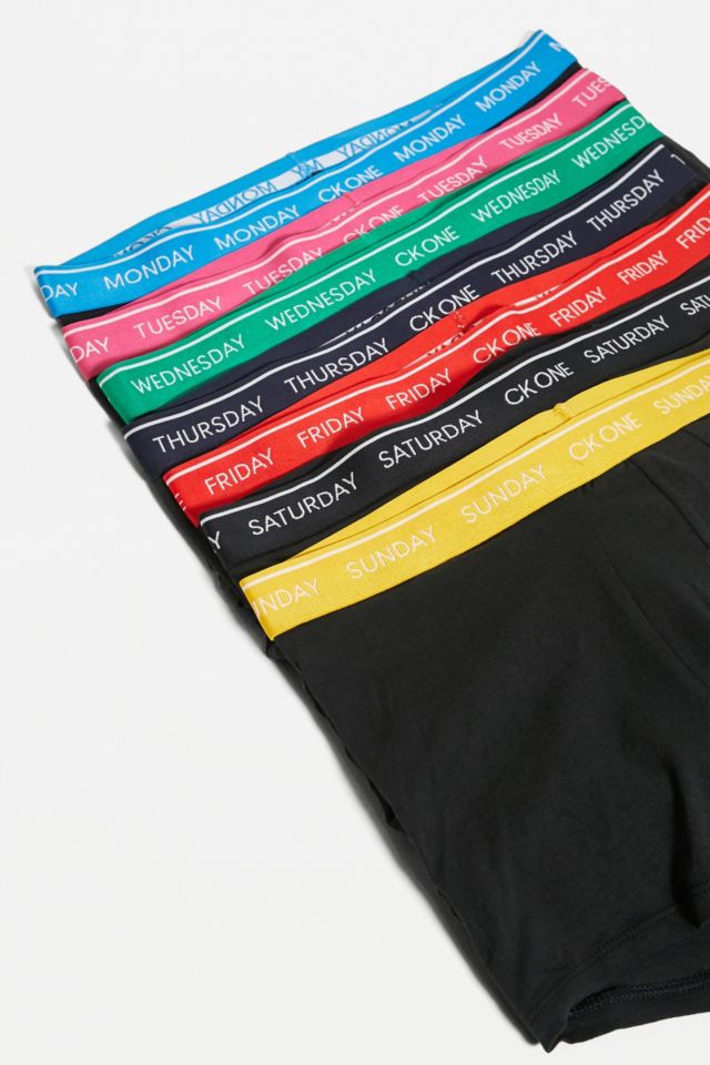 Calvin Klein Black Boxer Trunks 7-Pack | Urban Outfitters UK