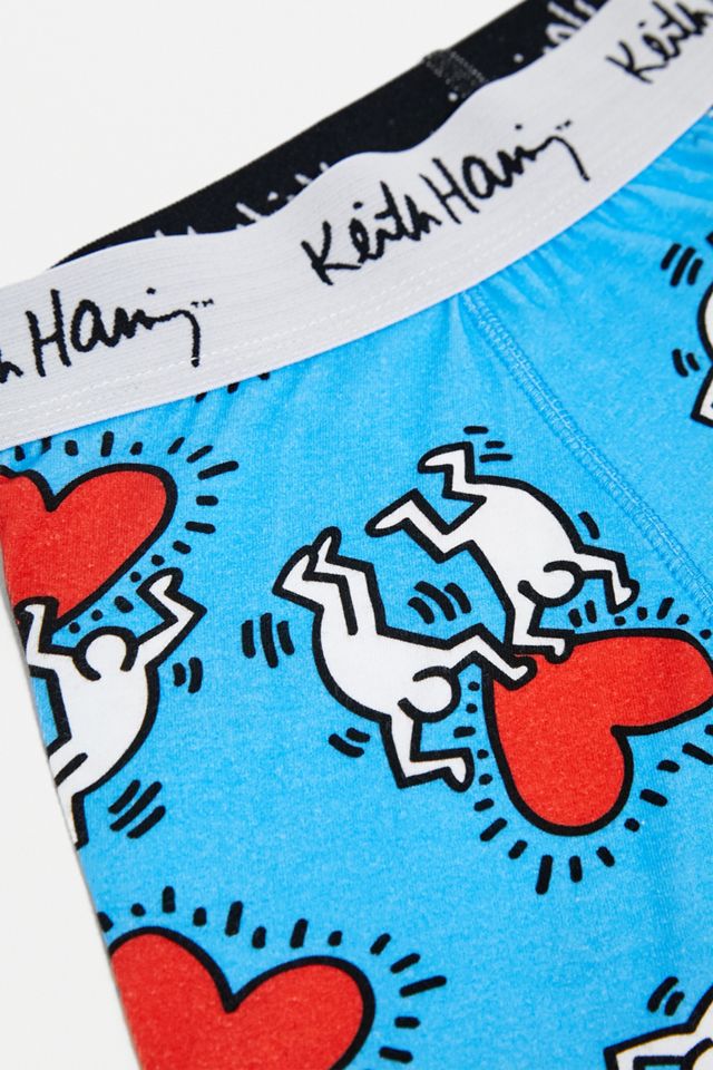 Keith Haring – Boxershorts in Blau mit Grafikprint  #1