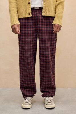 Pantalones Jogger de Cuadros Texturizados BDG Burgundy
