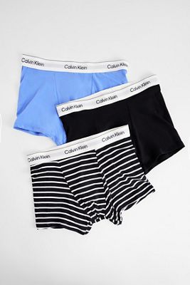 Calvin Klein Black & Blue Trunks 3-Pack