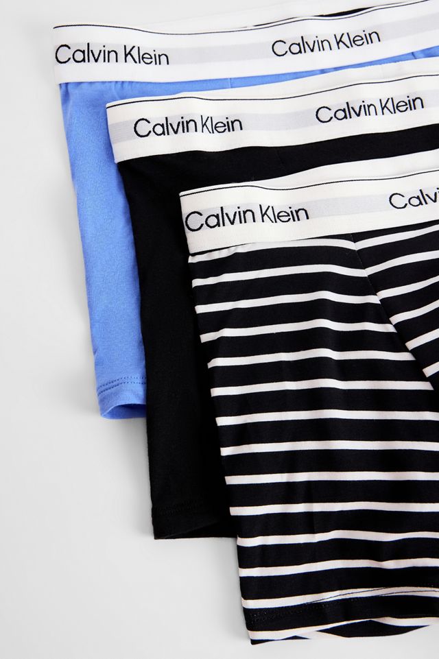 Calvin Klein Schwarz & Blau Trunks 3er-Pack #1