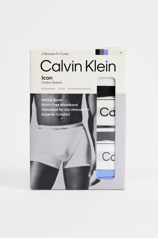 Calvin Klein Schwarz & Blau Trunks 3er-Pack #4