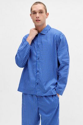 Calvin Klein Karierter Hemd-Pyjama aus Popeline