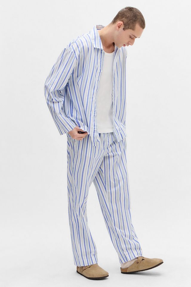 Conjunto de Pijama Popelina de Botones a Rayas Calvin Klein