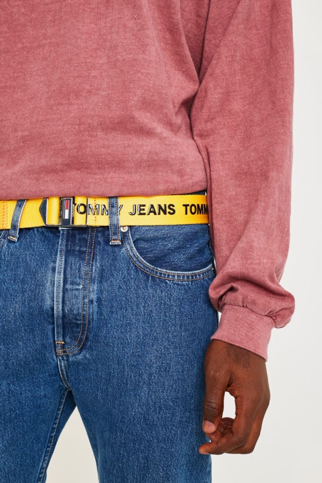 Tommy jeans yellow outlet belt