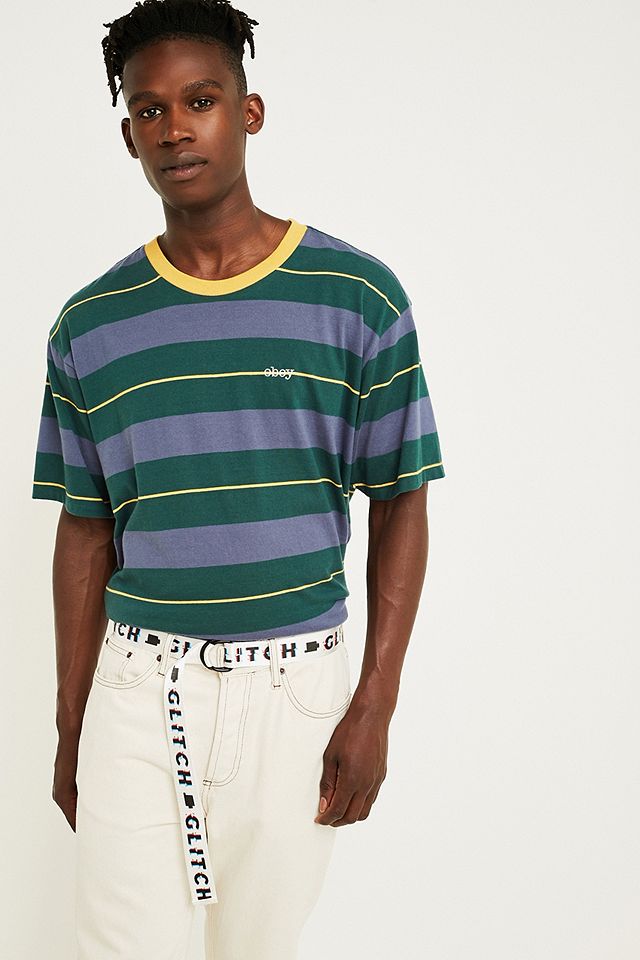 UO Glitch White D-Ring Belt | Urban Outfitters UK