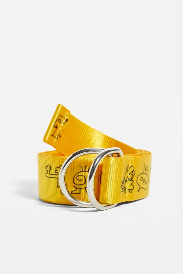UO Yellow Doodle Print Belt | Urban Outfitters UK