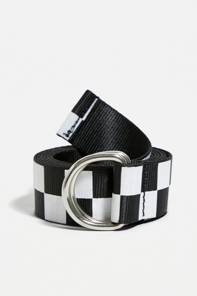 Black Checkerboard Webbing Belt #2