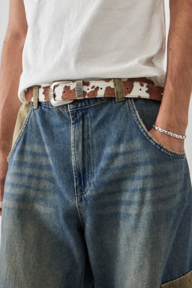 UO Cow Print Buckle Belt | Urban Outfitters UK