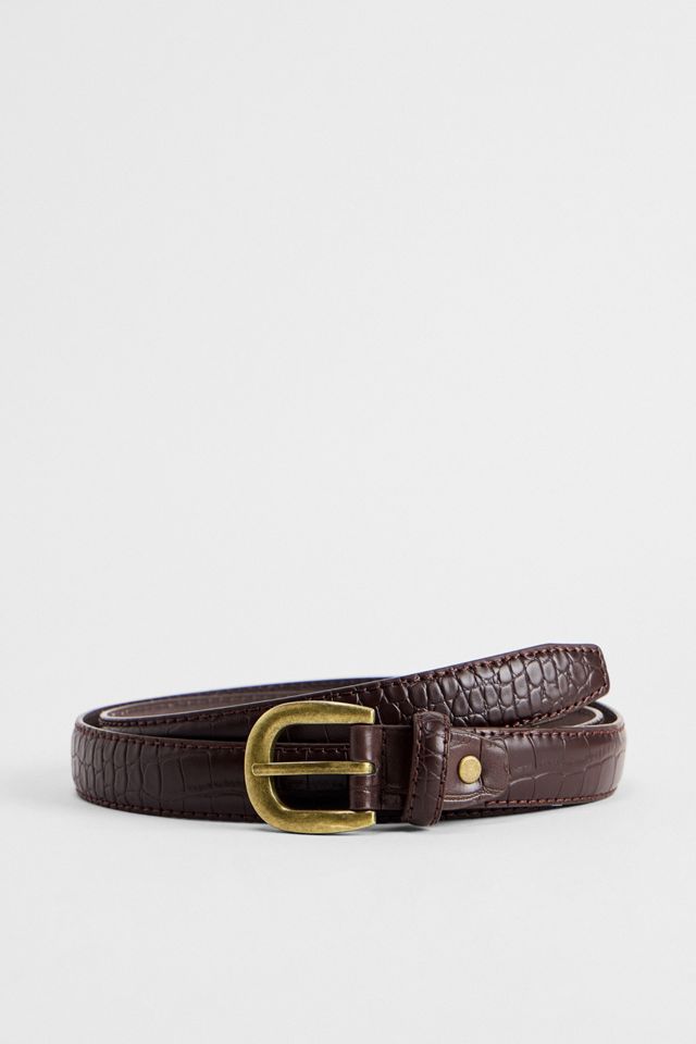 Loom Brown Croc Belt #1