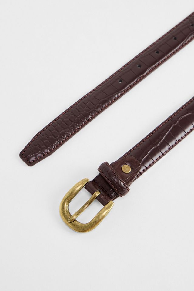 Loom Brown Croc Belt #2
