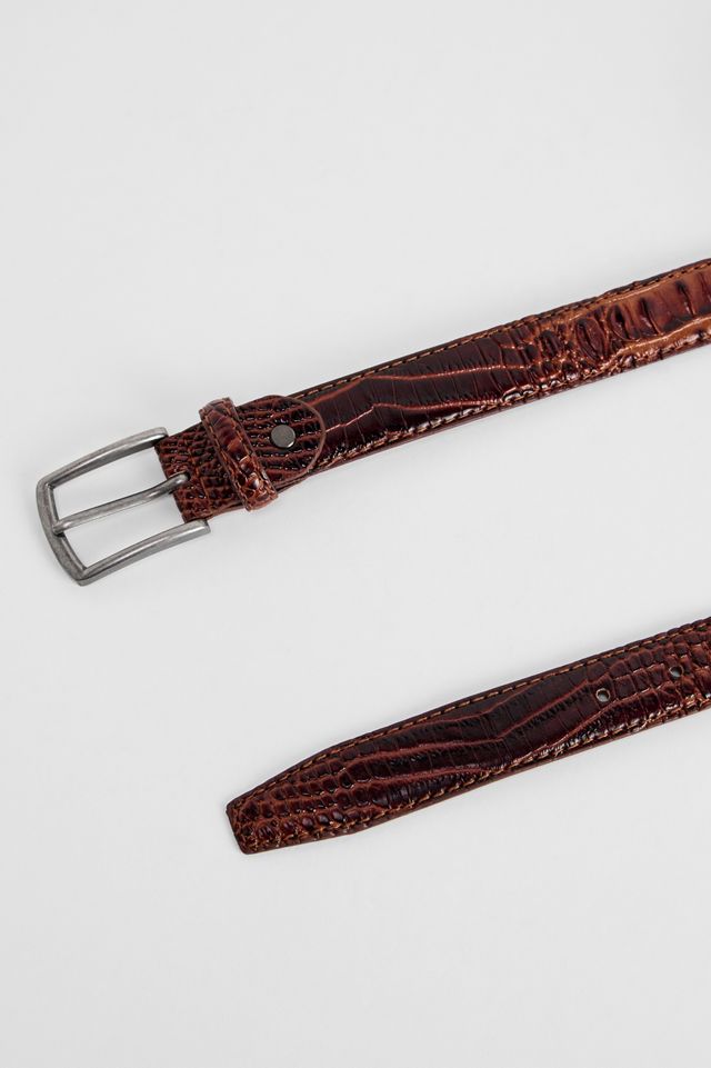 Loom Brauner Gürtel aus Krokodilleder-Imitat #2