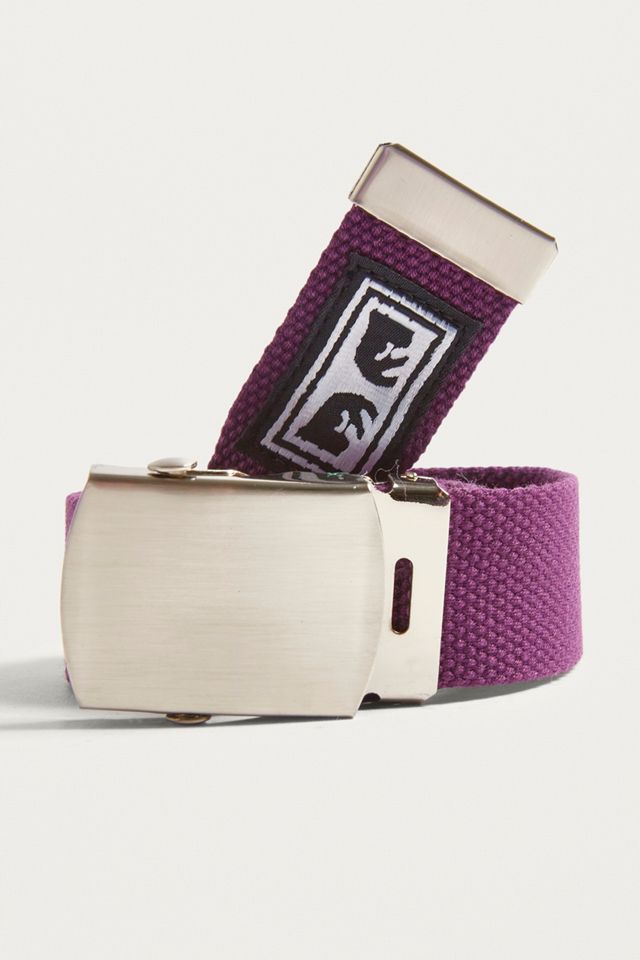 OBEY Big Boy Eggplant Web Belt Urban Outfitters UK