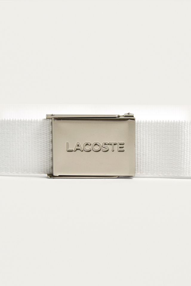 Lacoste Croc Logo White Belt #3