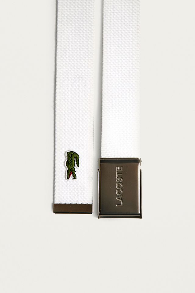 Lacoste Croc Logo White Belt #4