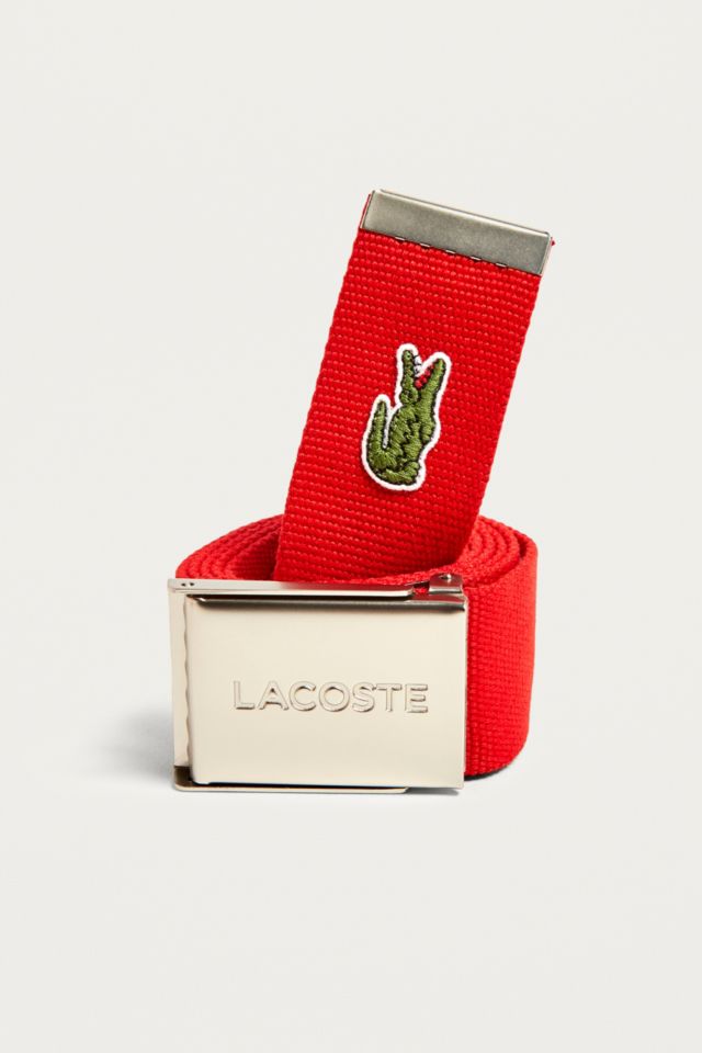 Red lacoste outlet belt