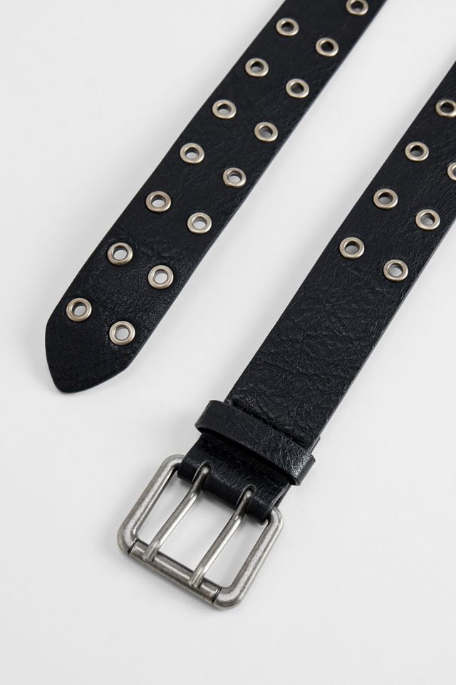 Ceinture noire à double œillet UO #1