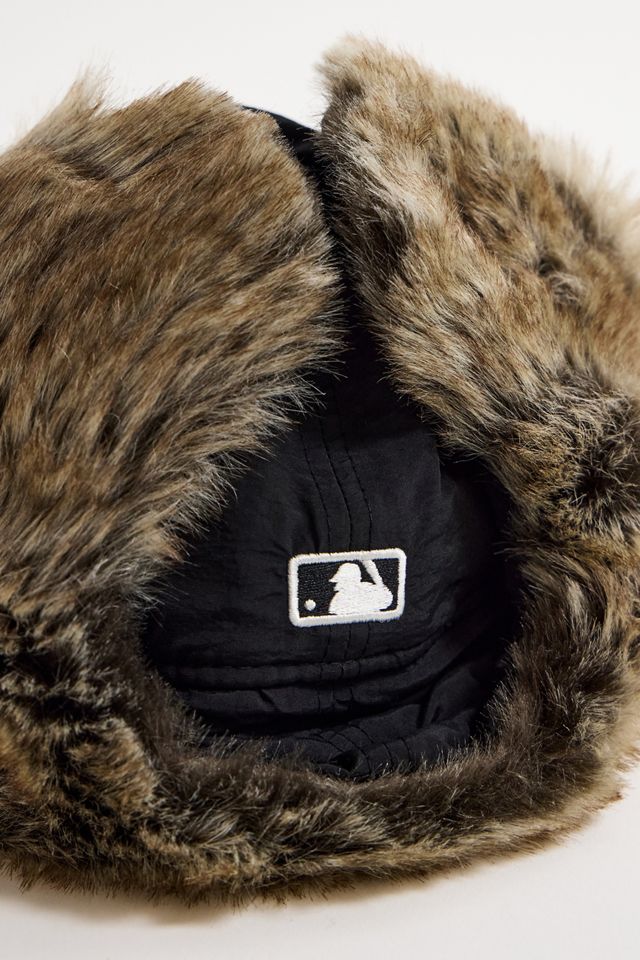 New Era Black NY Dog Ear Trapper Hat #3
