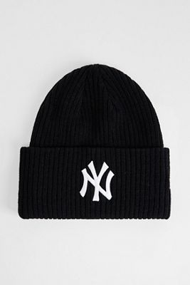 New Era Black New York Yankees Wide Cuff Beanie