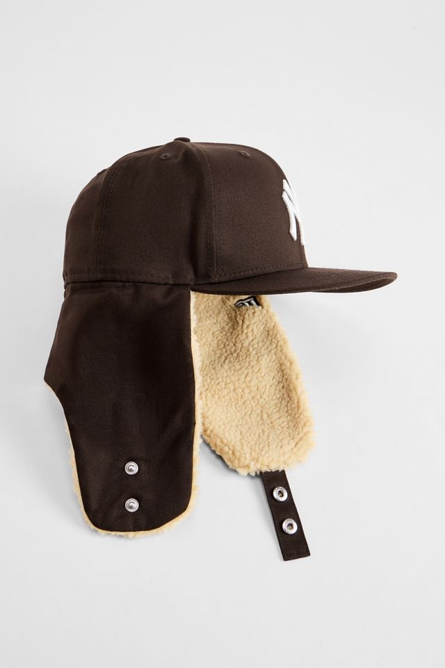 New Era UO Exclusive Brown NY Yankees Borg Dog Ear Cap #1