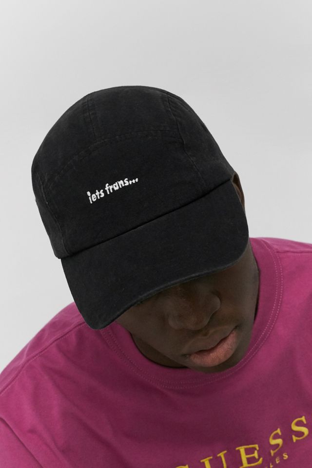iets frans... Washed Black Logo 5-Panel Cap