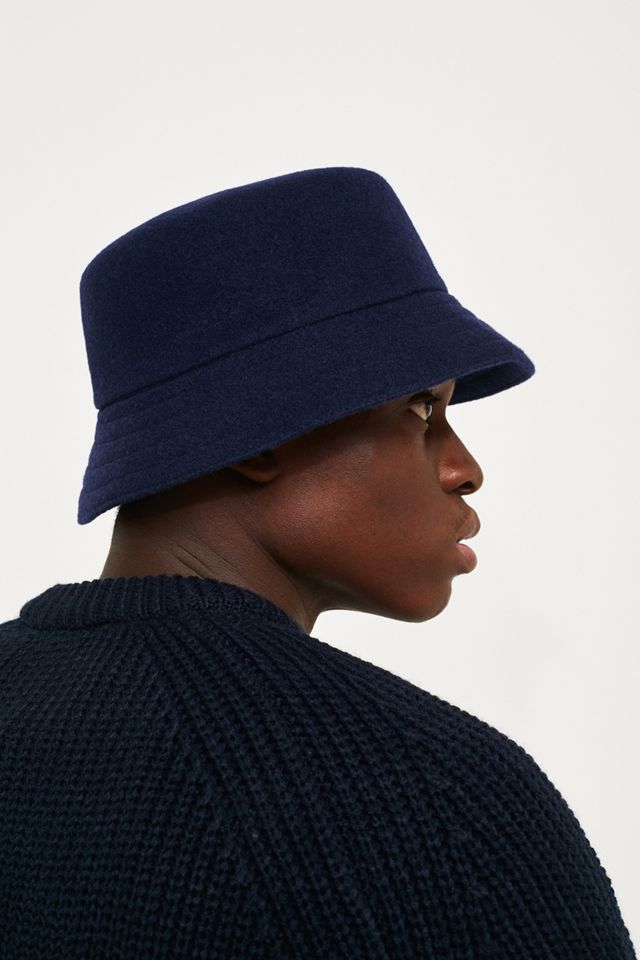 Kangol Wool Lahinch Navy Bucket Hat | Urban Outfitters UK
