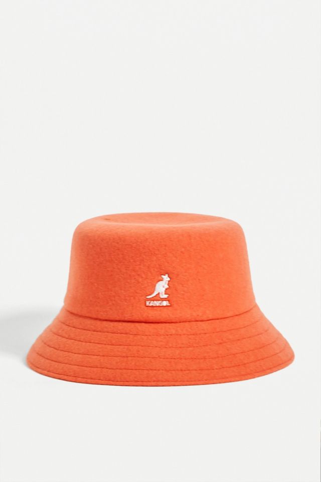 Orange kangol store bucket hat