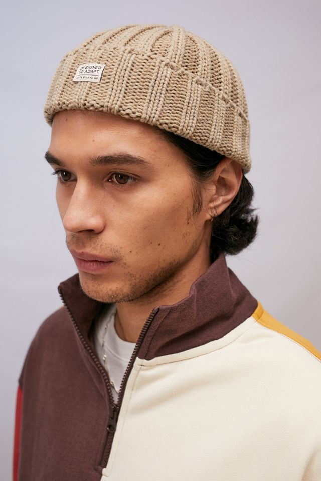 UO Tan Mini Chunky Knit Beanie Urban Outfitters UK