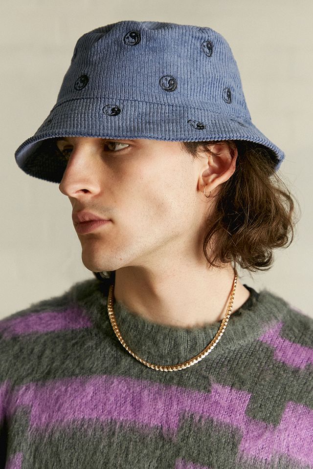 UO Corduroy Blue Yin & Yang Bucket Hat | Urban Outfitters UK