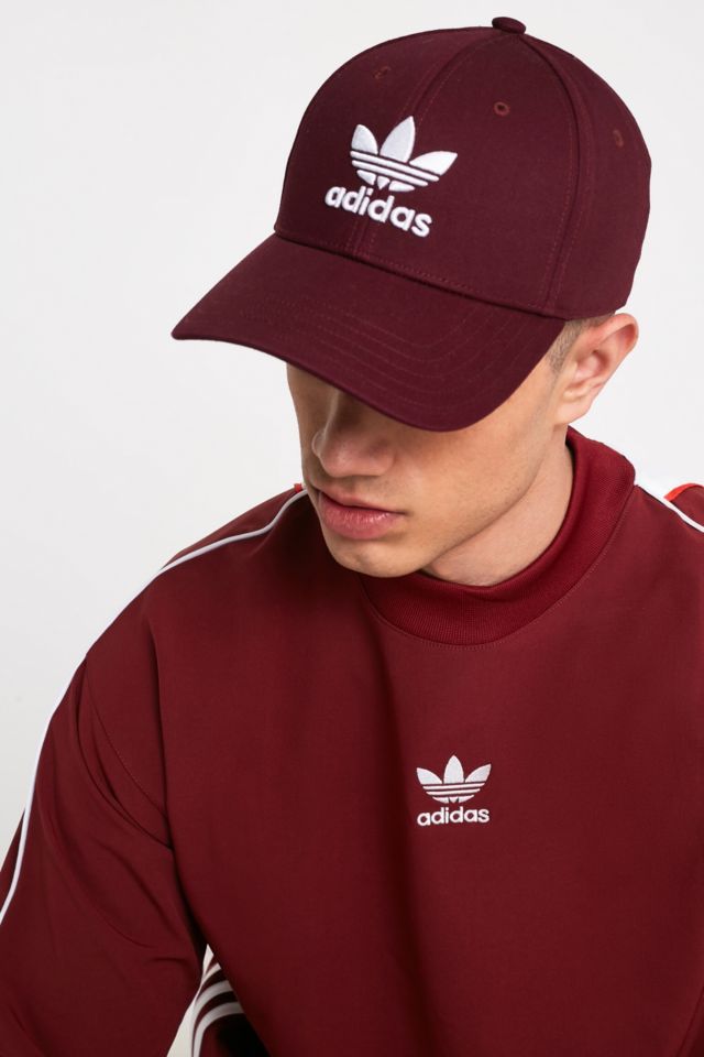 adidas Trefoil Burgundy Dad Cap Urban Outfitters UK