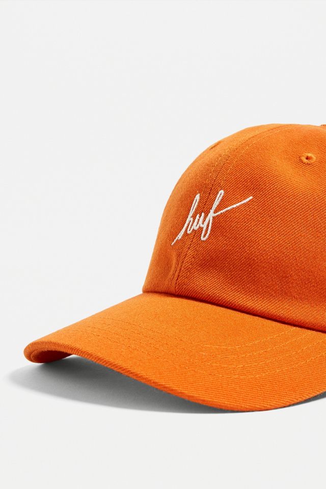 HUF Script Logo Orange Cap #1