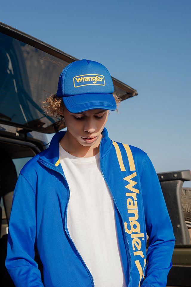 Wrangler Blue and Yellow Trucker Cap | Urban Outfitters UK
