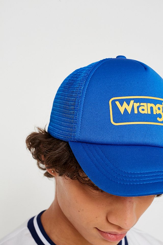 Wrangler Blue and Yellow Trucker Cap | Urban Outfitters UK