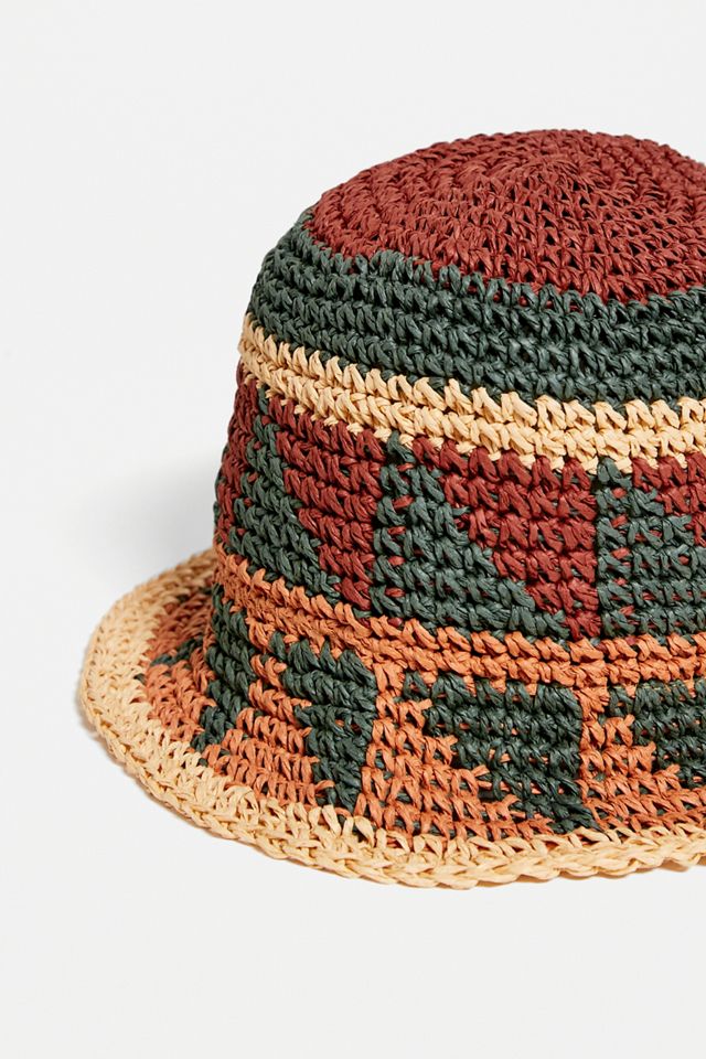 UO Striped Straw Bucket Hat #2