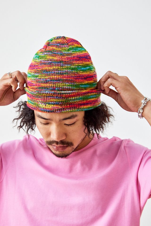 iets Orange Space-Dye Roll Knit Beanie Urban Outfitters IT