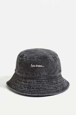 iets frans. Washed Black Bucket Hat - Black ALL at Urban Outfitters