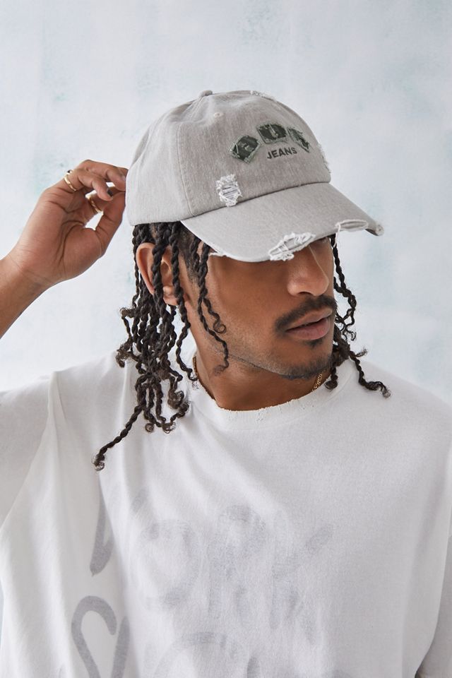 BDG Grey Distressed Logo Cap  #1