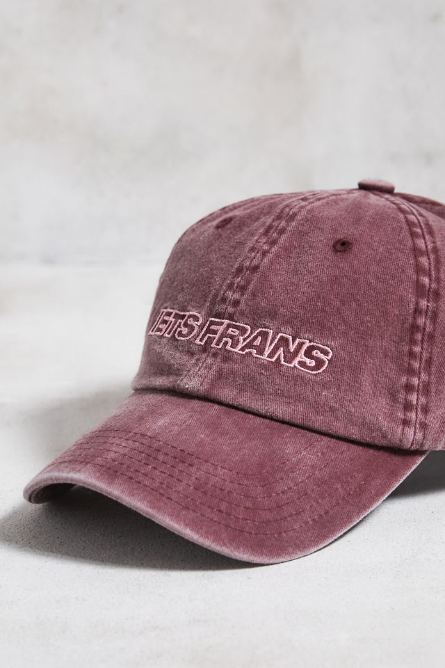 iets frans... Washed Pink Big Embroidered Baseball Cap  #2